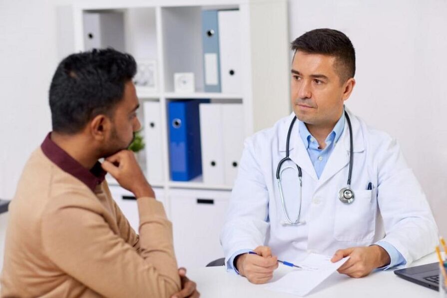 Male excited to be discharged from the hospital to make an appointment with a doctor